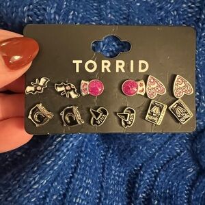 Torrid Pink and Silver Earring Set